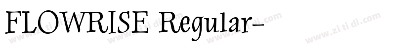 FLOWRISE Regular字体转换
